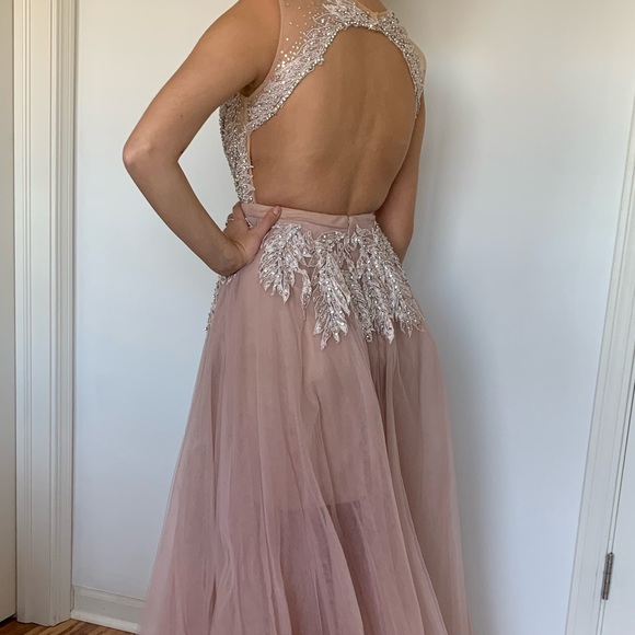 TERANI COUTURE PINK PROM DRESS size 0 - Picture 9 of 10